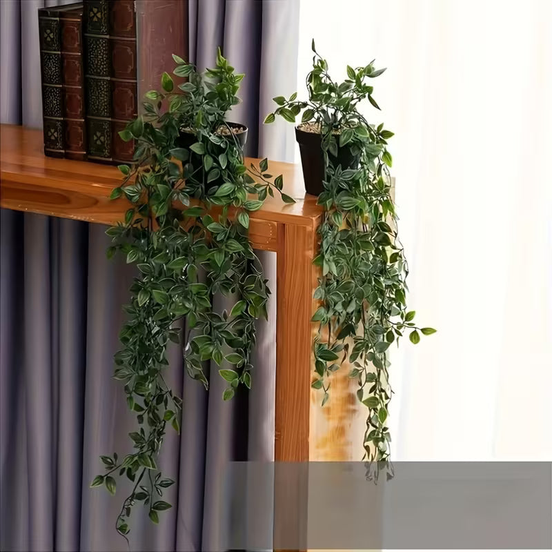 2pcs Artificial Plants, Hanging Mandala Green Plants, Suitable for Bathroom Living Room Home