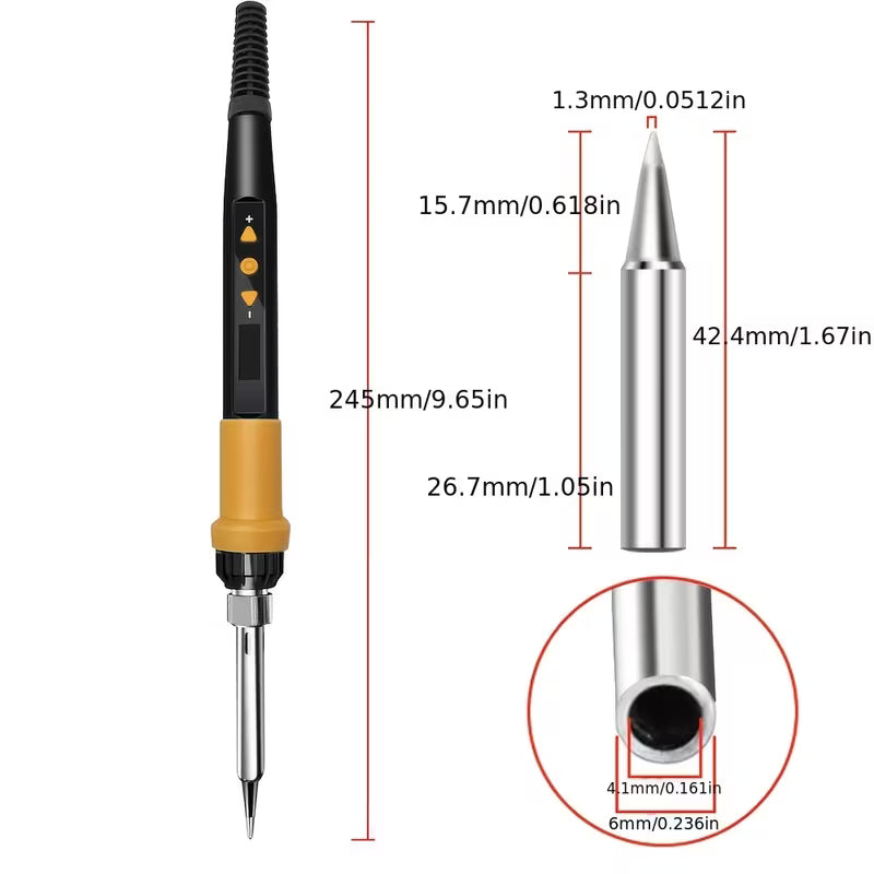 US Standard 80W Digital Soldering Iron 908D •, Iron