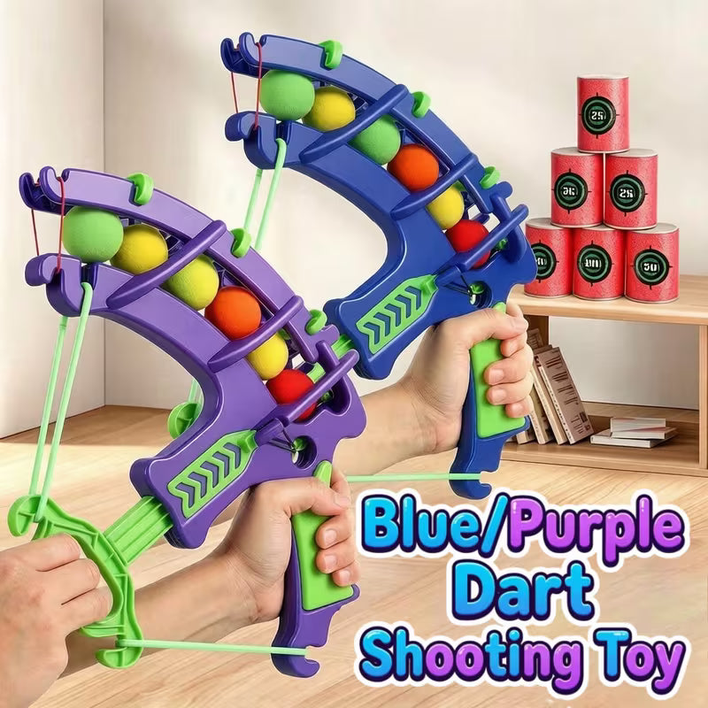Blue Purple Interactive Archery Dart Sports Game Set with Colorful Balls