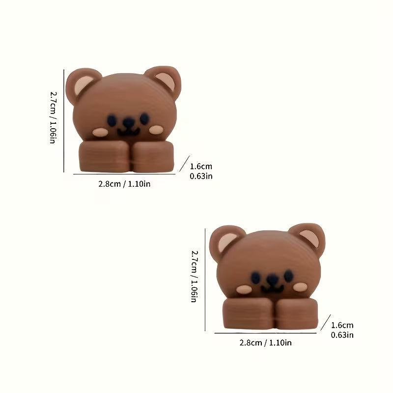 A Set of 2/3 Cute Animal Desktop Multifunctional Wire Organizers And Cable Clips. Practical