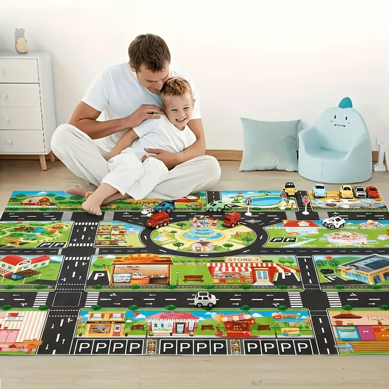 1PC Kids Road Map Toy Car Mat