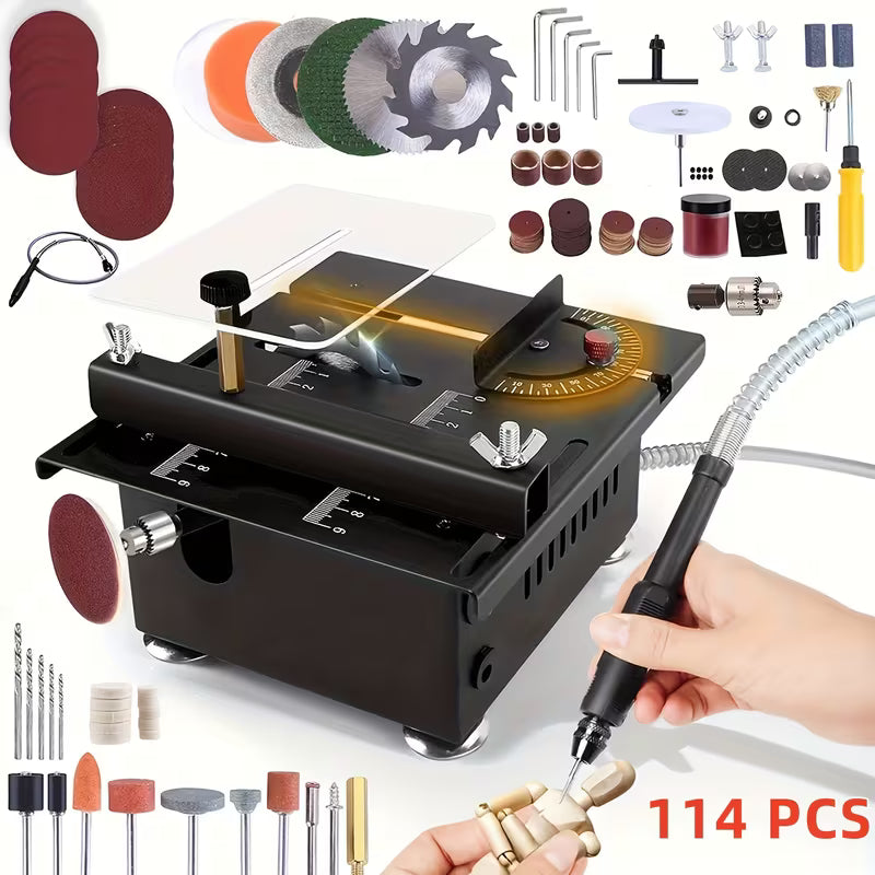 Multi-functional Portable Precision Handmade Table Saw - Sank Mini Table Saw - Sanding, Engraving