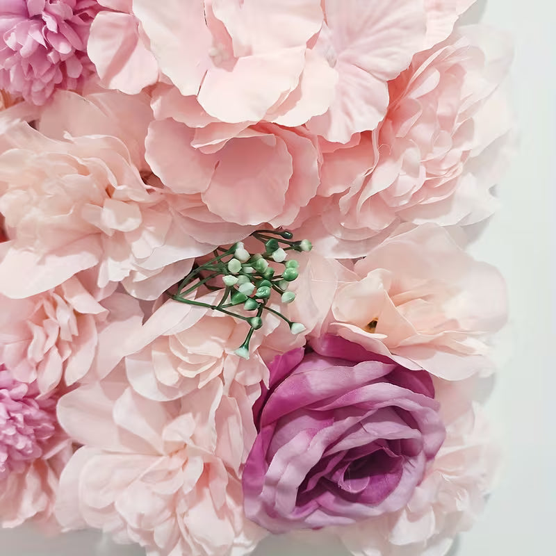 12.6"x12.6" Faux Rose Flower Wall Panel - Perfect for Wedding, Bridal & Youngsters Showers Decor