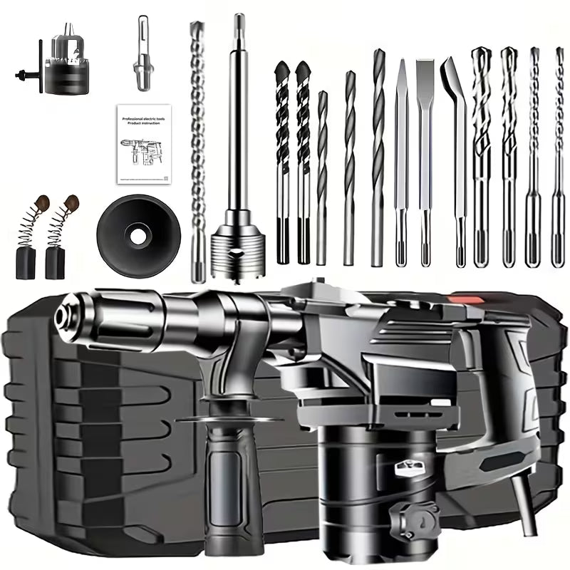New Multifunctional High-power Heavy-duty Electric Hammer with Industrial Grade Drill Bit