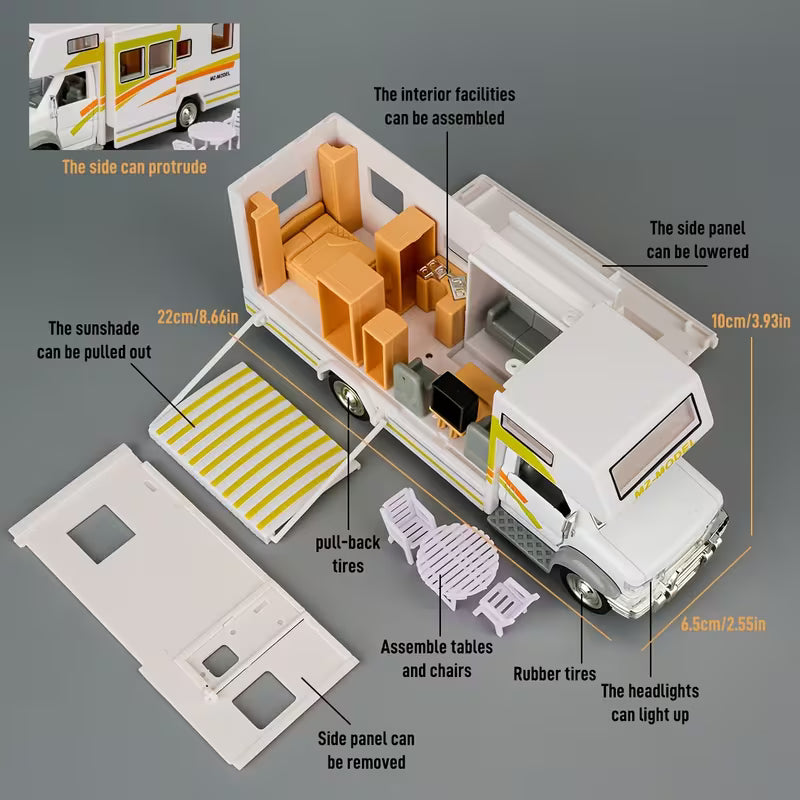 Dly Luxury Motorhome DIY Car Model Alloy