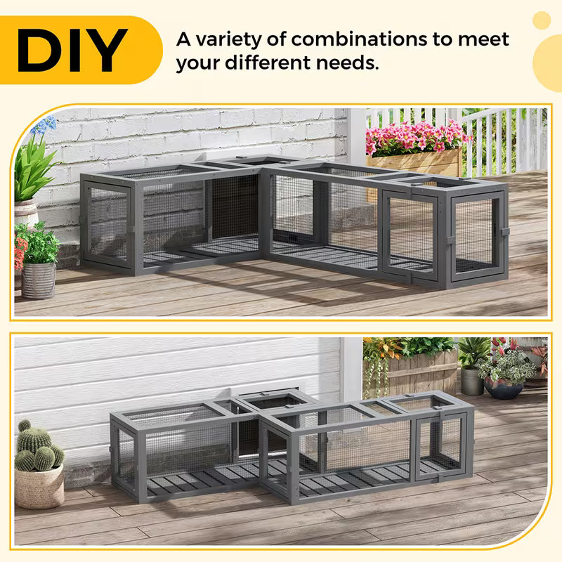 Wooden Cat Play Tunnel, Wooden