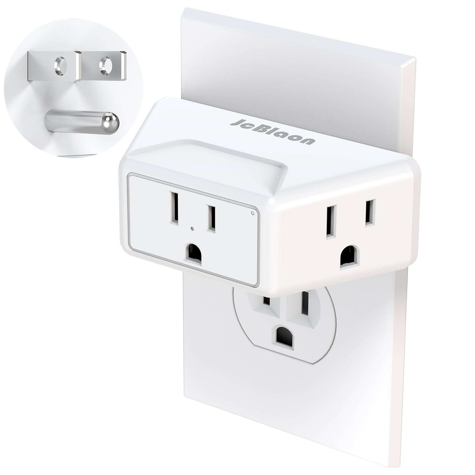 Wall Outlet Extender, 3in 1 Wall Plug Splitter, 3 Way