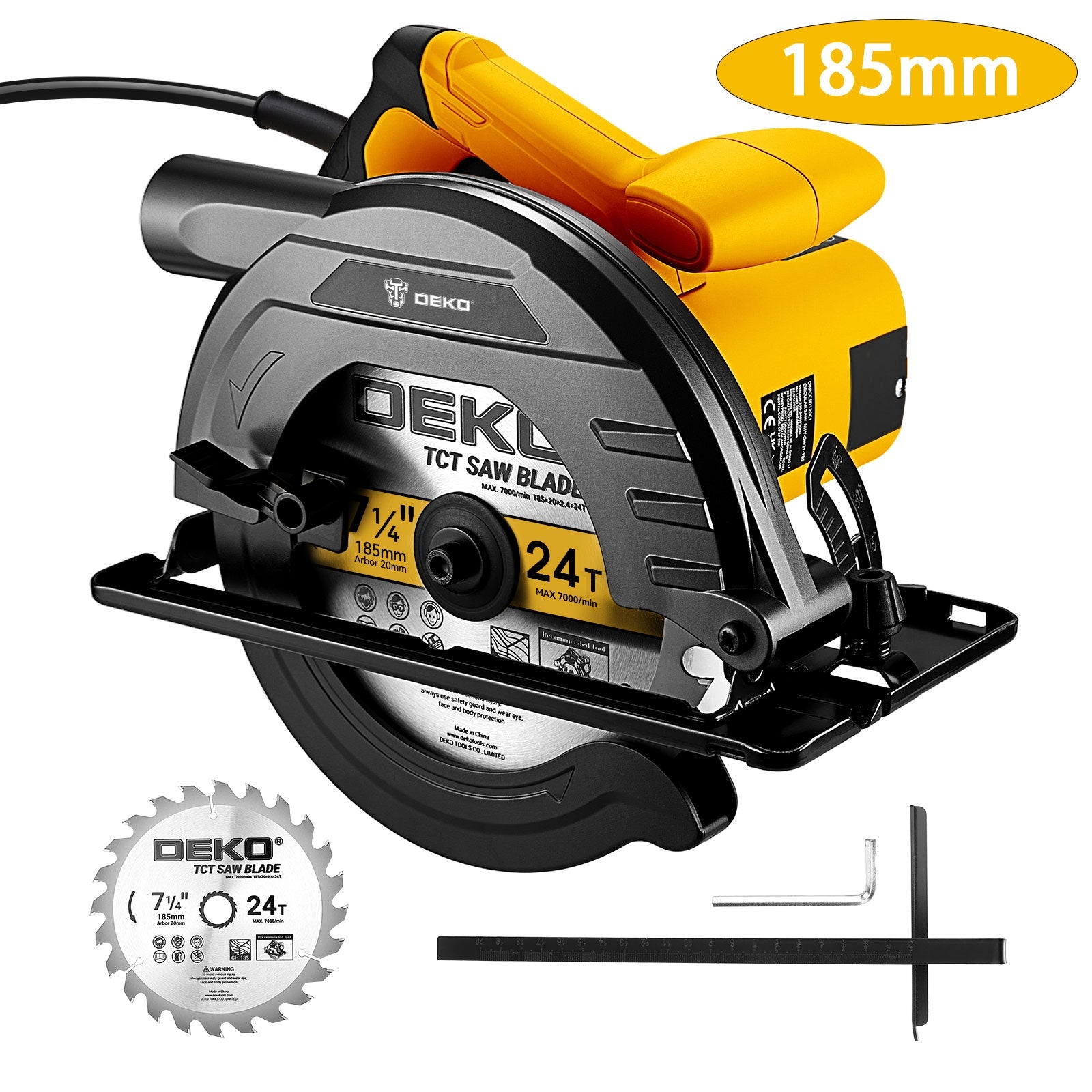 DEKO 7-1/4 Inch Corded Circular Saw - main