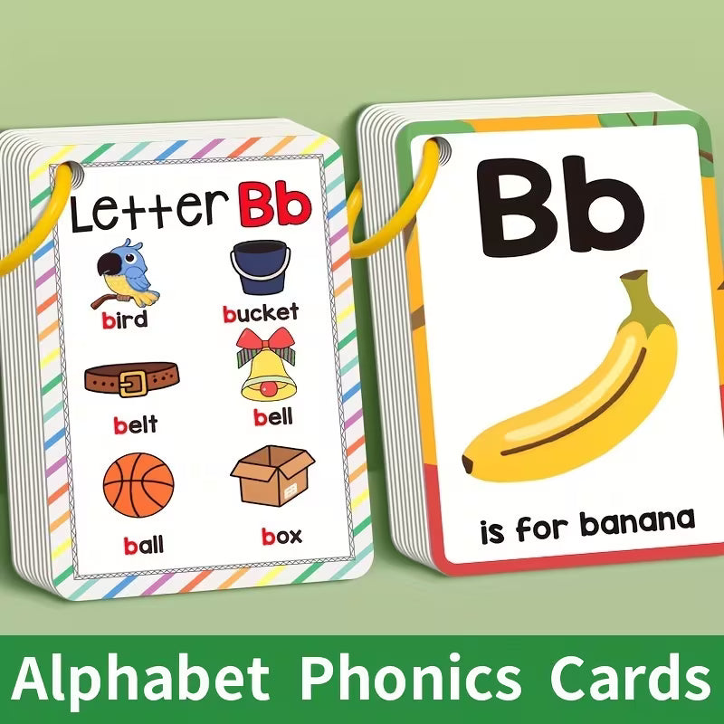 27-Piece Colorful Alphabet Phonics Learning Cards Paper