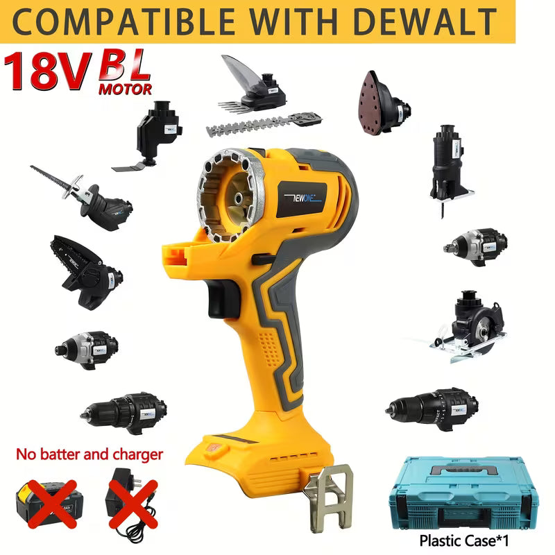 Brushless Multifunction Tool Combination (compatible for Dewalt Battery), 12 Attachment: Drill