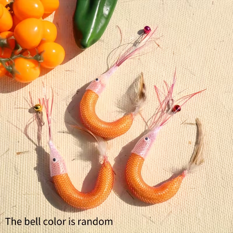 Cat Teeth Cleaning Shrimp Chew Toys - Plastic, Pet Self-Heeling Set, Plastic, Random Color