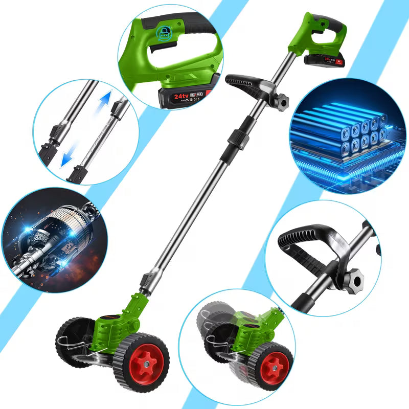 ELENXS Portable Lawn Mower with 2 High-Capacity Lithium Batteries And 5 Types Interchangeable