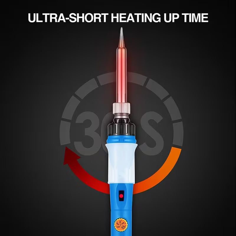 Professional Soldering Set with Adjustable Temperature of 60W, Comes with Various Accessories.