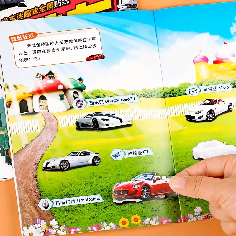 1PC Kids Car Sticker Book