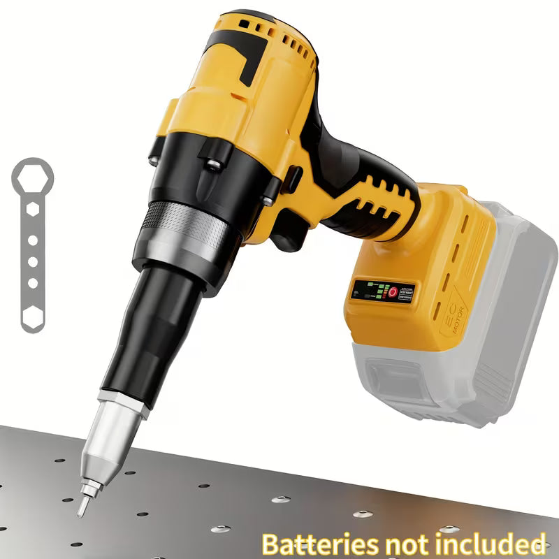Suitable for Dewalt 20V Battery Pop Rivet Gun, Wireless Riveting Tool with 3 Sizes (1/8", 5/32"