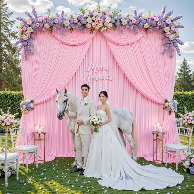 4pcs Of 5ft*10ft Elegant Polyester Spandex Photography Background Cloth
