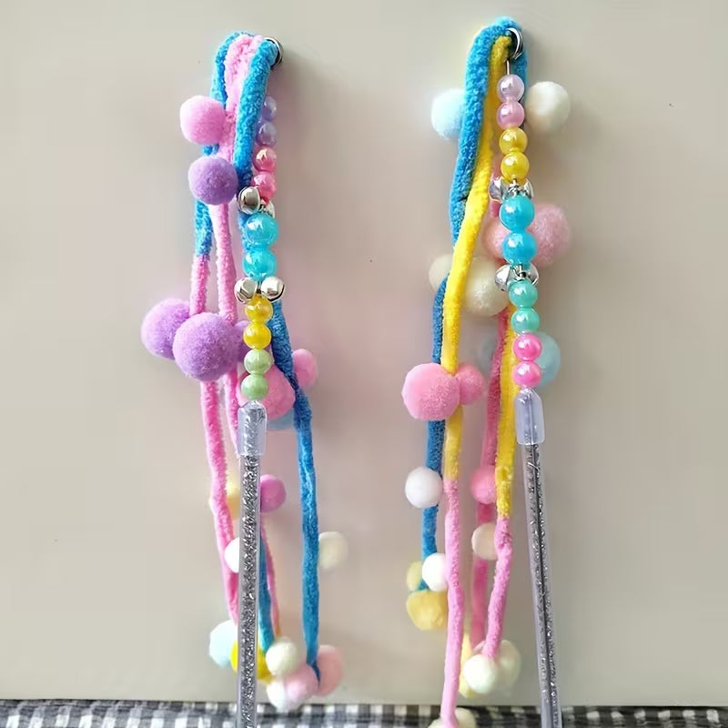 1pc Random Color Plush Cat Cat Teaser, Long Set, Random Color