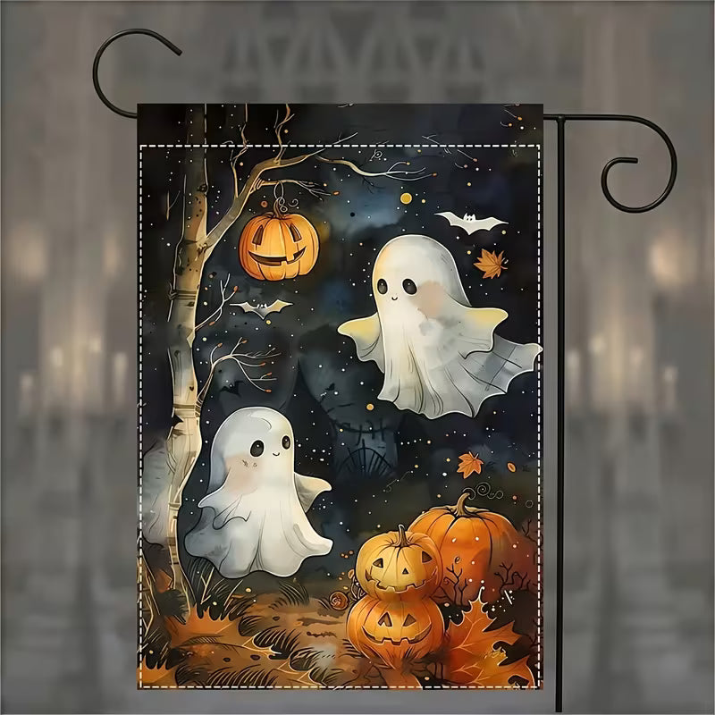 Halloween Horror Garden Flag, 12x18 Inch Double Sided, Polyester