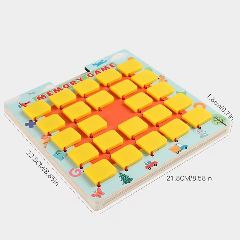 Wooden Memory Matching Flip Game with Multi-pattern Cards