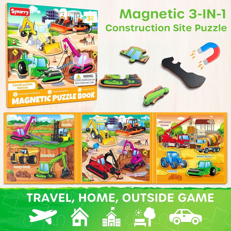Magnetic Puzzle Book for Kids 3+