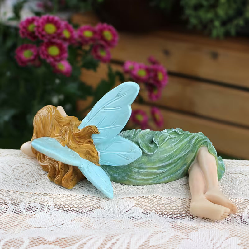 One Beautiful Sleeping Posture Fairy Flower Fairy Ornament, Family Garden Fairy Statue