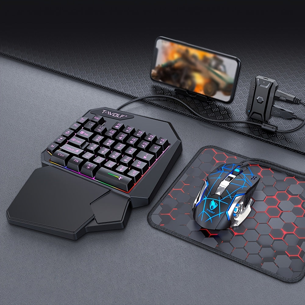 Single-Handed Keyboard Combined with Gaming Mouse