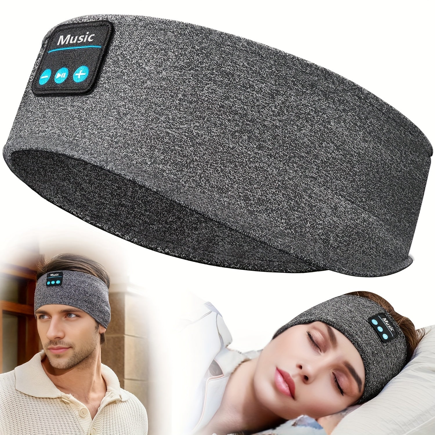 Powerway 1pc Wireless Sleep Headphones Headband - Soft Set