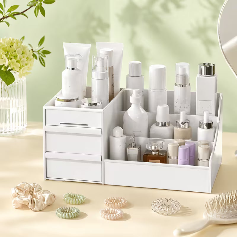 Drawer Style Makeup Storage Box Skincare Product Organizer, Desktop Cosmetic Organizer