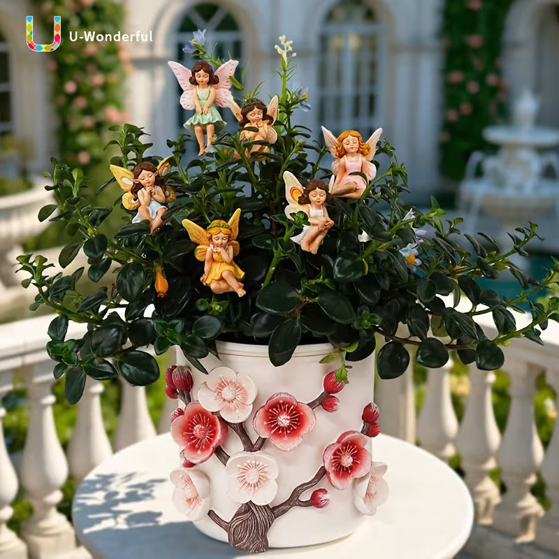 Battery-Free - Enchanting Fairy Flower Garden Decor with Wings