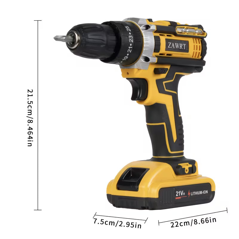 21V Wireless Impact Wrench, Brushless Electric Impact Drill Set