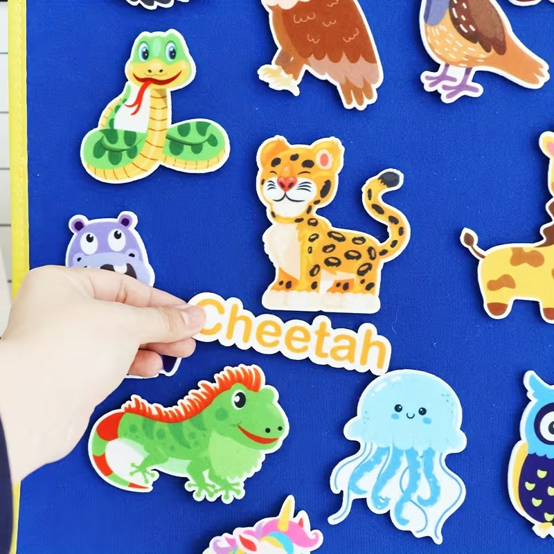 52-Piece Animal Felt Teaching Aids