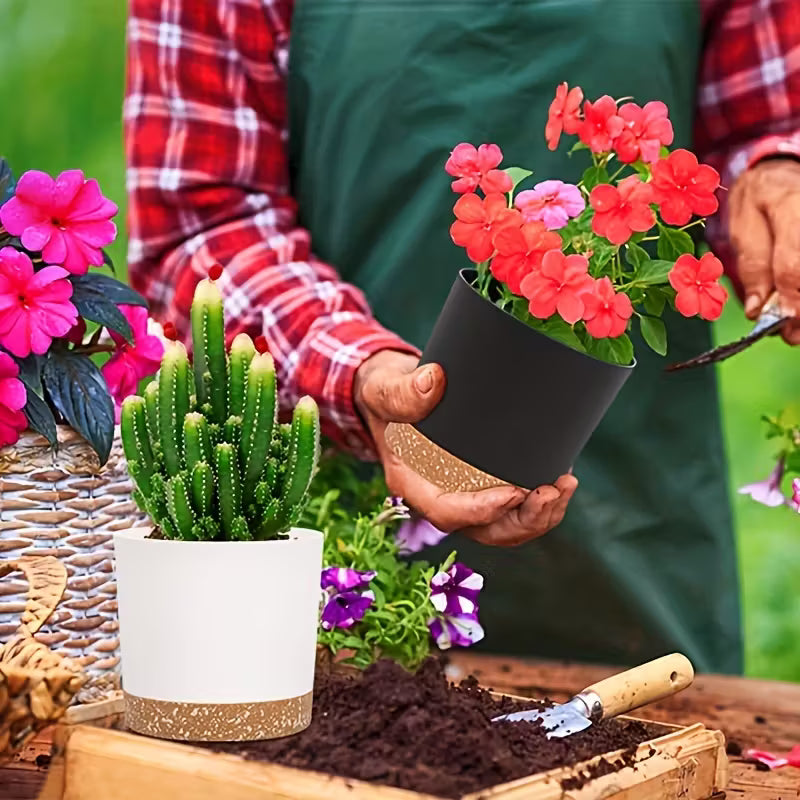 5 Inch Flower Pots, Indoor Plant Pots Set