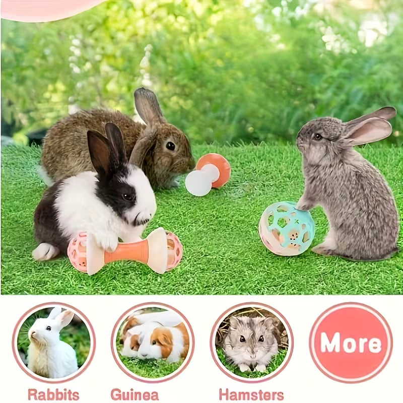 Pack of 3 Fun Rabbit Toys, Random Color