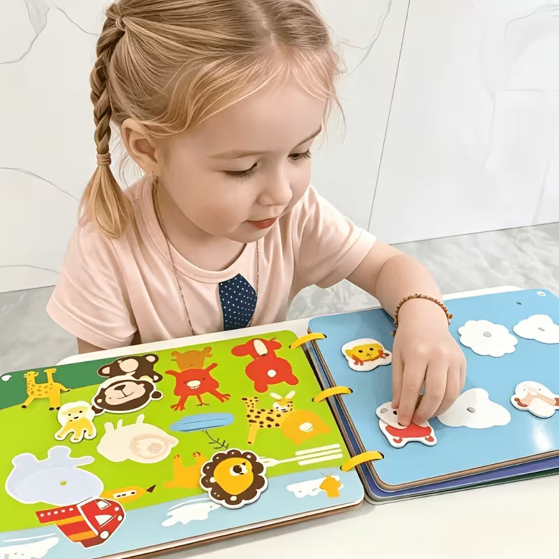 Interactive Quiet Book with Stickers