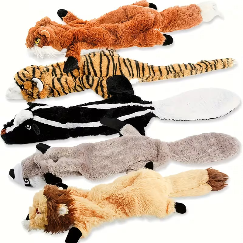 Squeaky Plush Chew Toys Designed Set