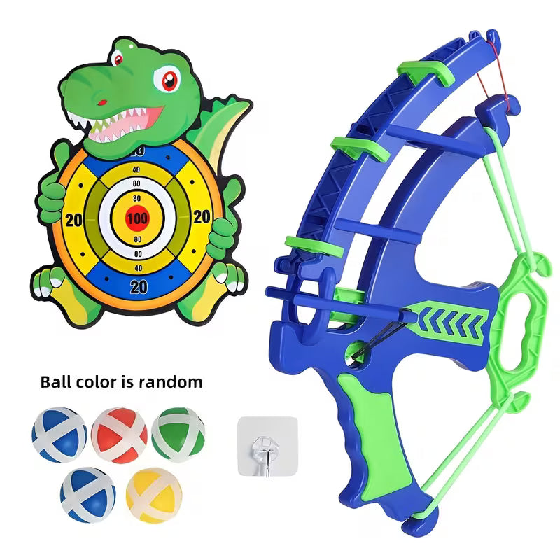 8-Piece Set of Sticky Ball Archery Toy Set Dinosaur Target Shooting Toy