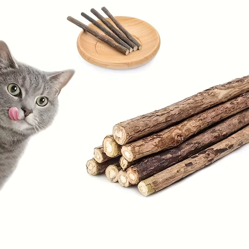 30pcs Set Cat Biting Toy - Natural Wood, Wood