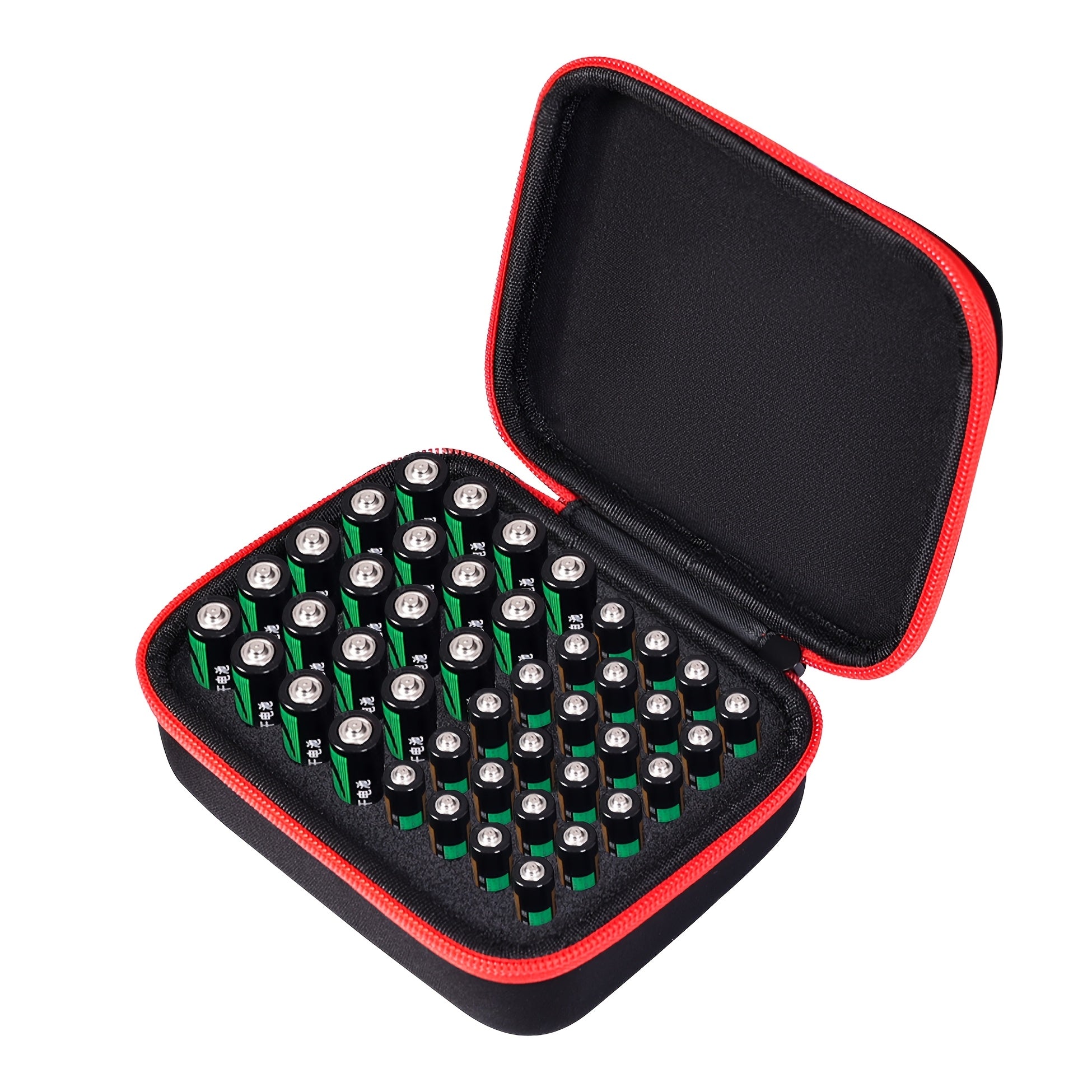 Portable Battery Organizer Storage Case, Holds 44 AA AAA Batteries