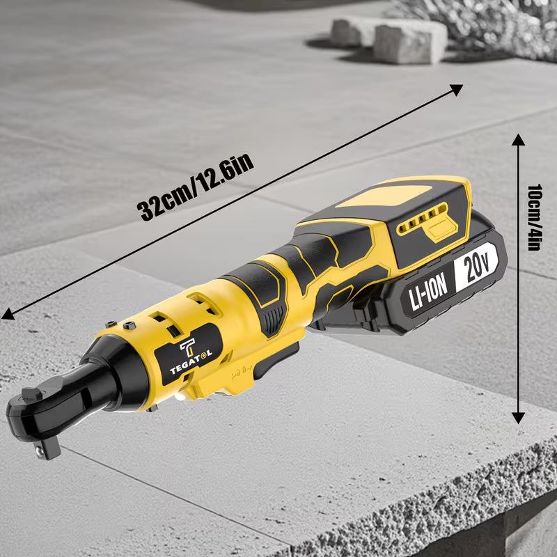 20V Cordless Ratchet Wrench Set, High Power Drive Electric Ratchet Wrench Kit