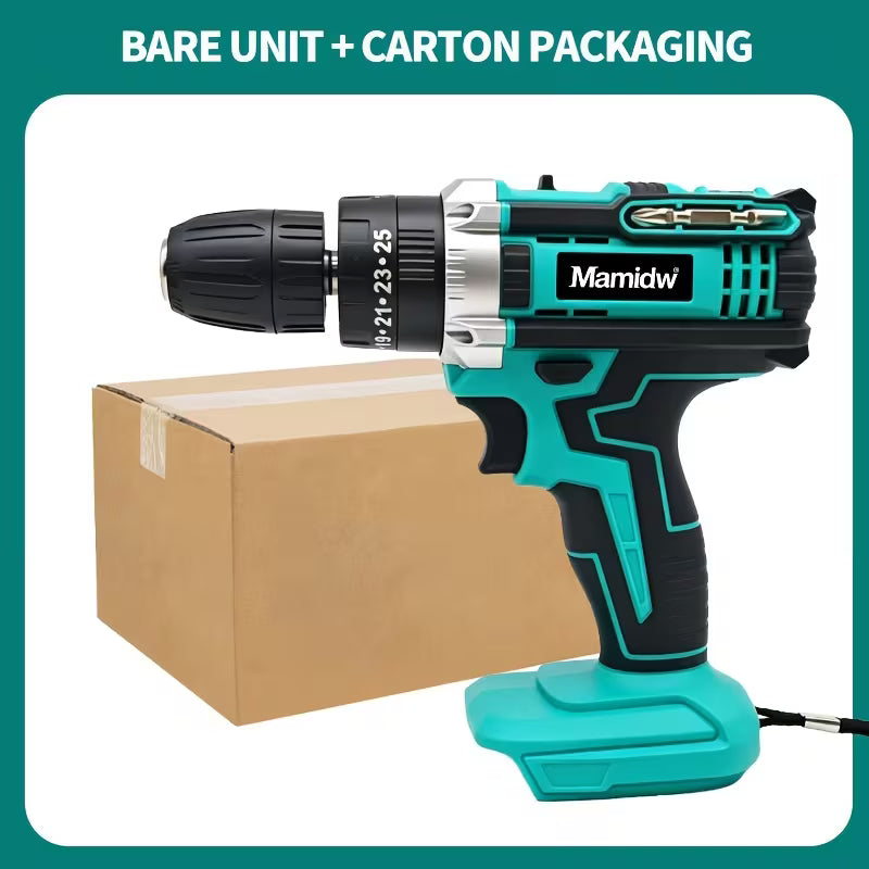 Mamidw Cordless Electric Drill, Durable Structure, Compact Design, Sturdy Construction