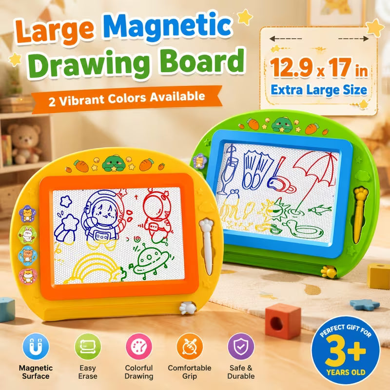 Magnetic Drawing Board 12.9 × 17in Doodle Board