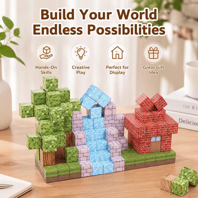 300-Piece Portable Magnetic Building Blocks 2cm