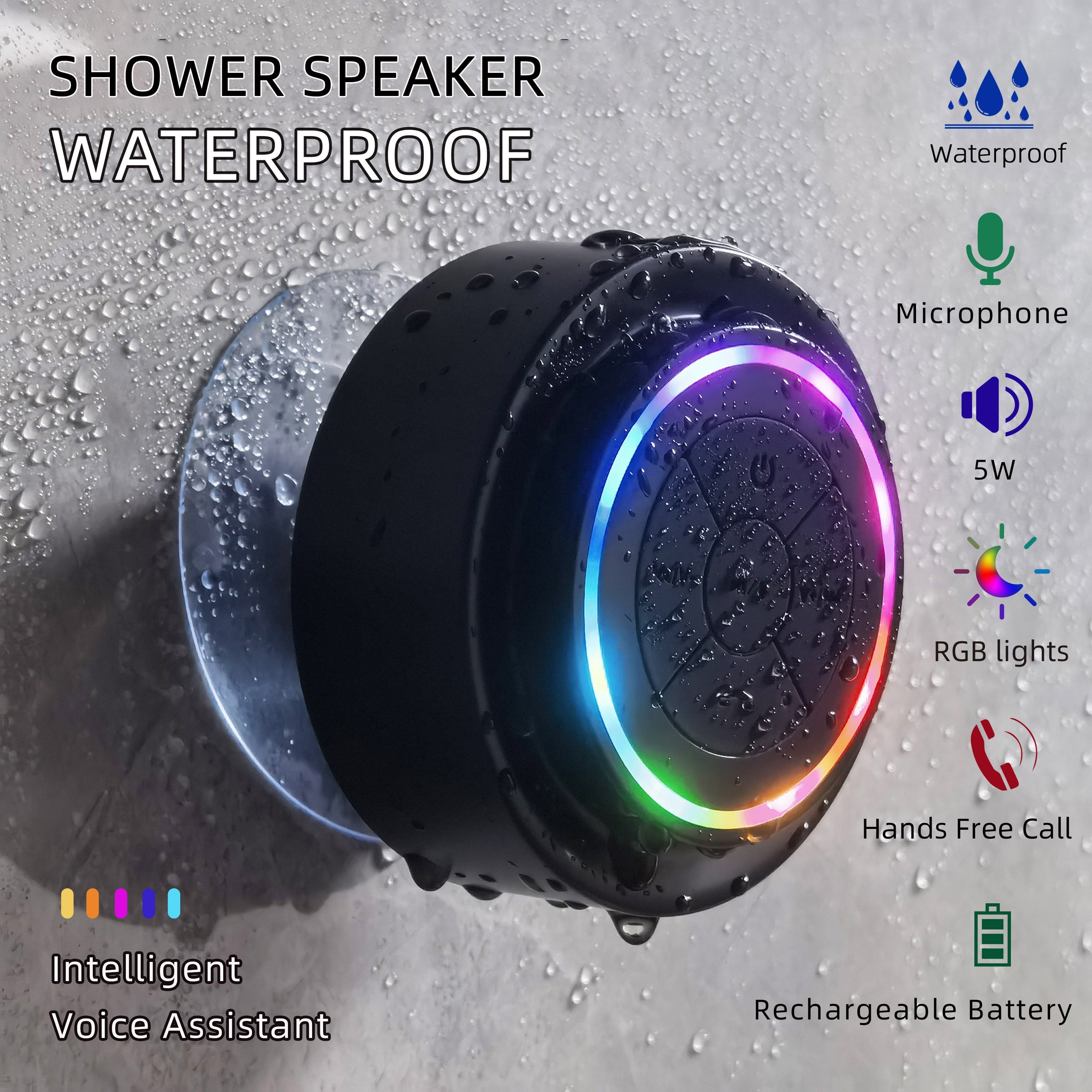 Shower Speaker | Built-in Microphone, Voice Assistant Control, Hands-Free Call