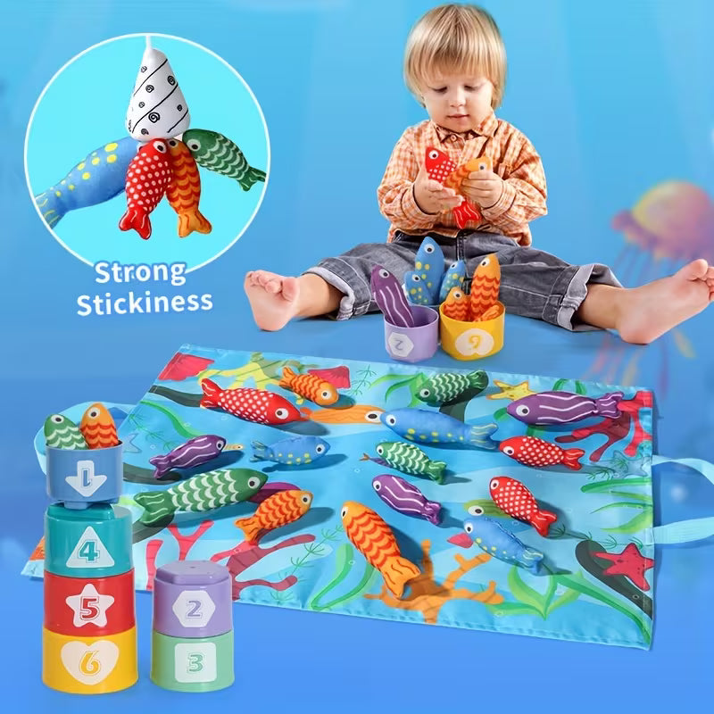Fun Cloth Three-dimensional Fishing Toys