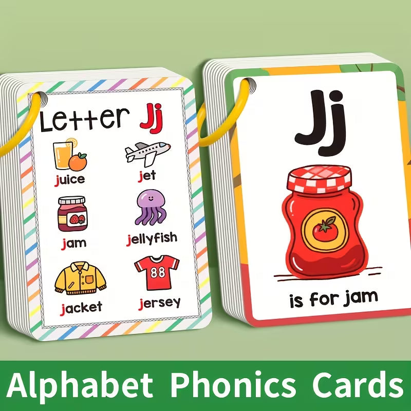 27-Piece Colorful Alphabet Phonics Learning Cards Paper