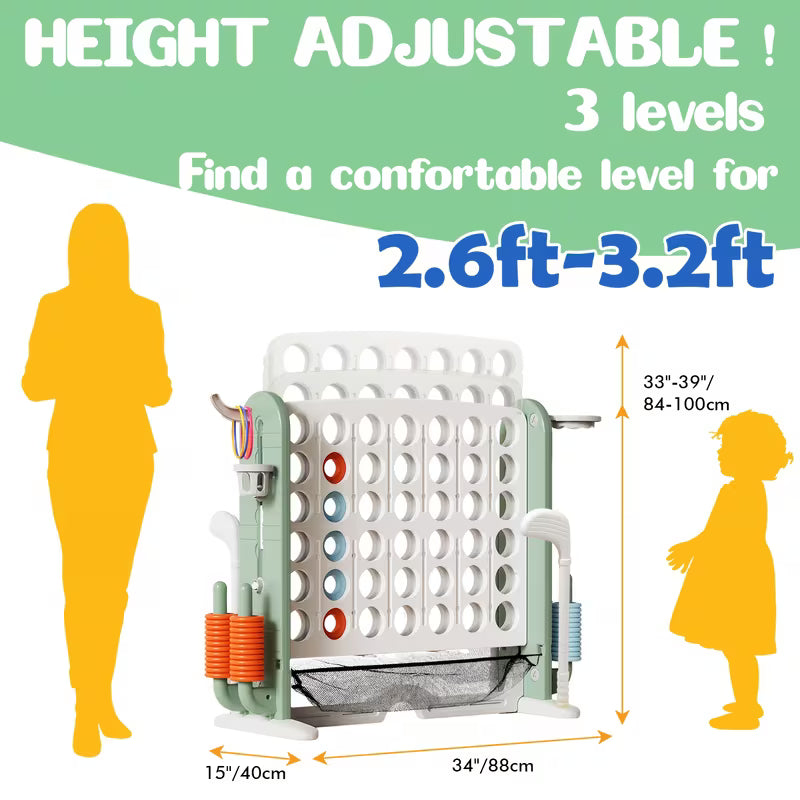 4-In-1 Giant Connect Game Suitable for Kids & Adults