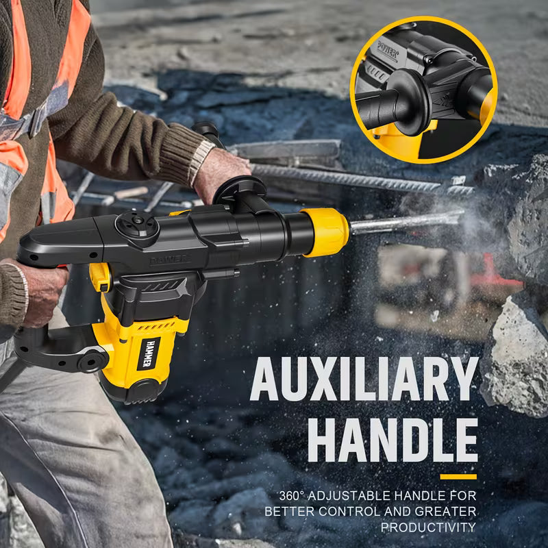 Heavy Duty Rotary Hammer Drill SDS Plus, 1 Battery/No Battery