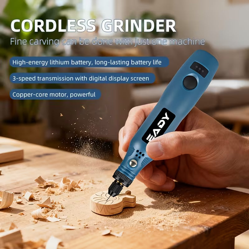 READY Cordless Electric Rotary Tool Set, 3-Speed USB Rechargeable Professional Grinder for Jewelry