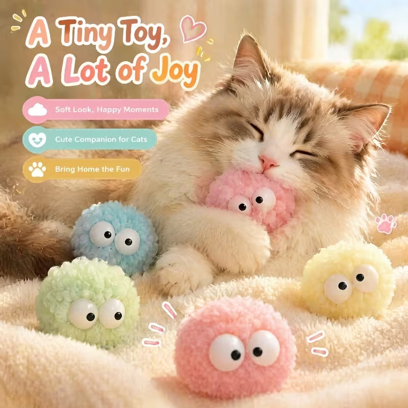 Cat Ball-Shaped Toys Set, Random Color