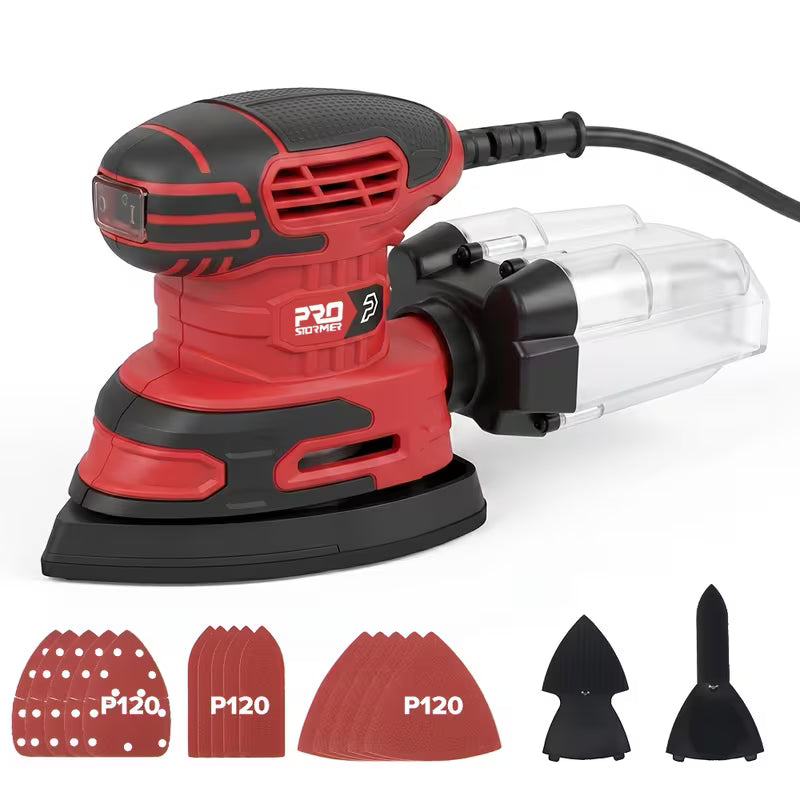 Wired Multifunctional Detail Sanding Machine, 13000 Rpm, With Transparent Dust Collection Box